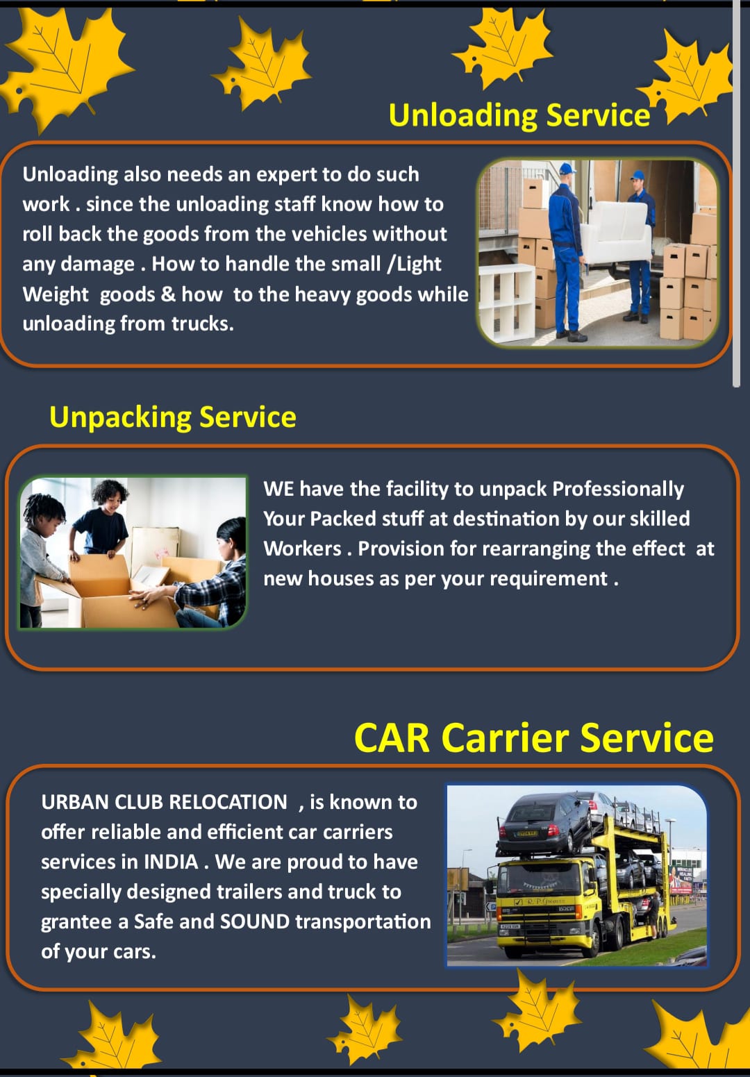 Cargo shipping services